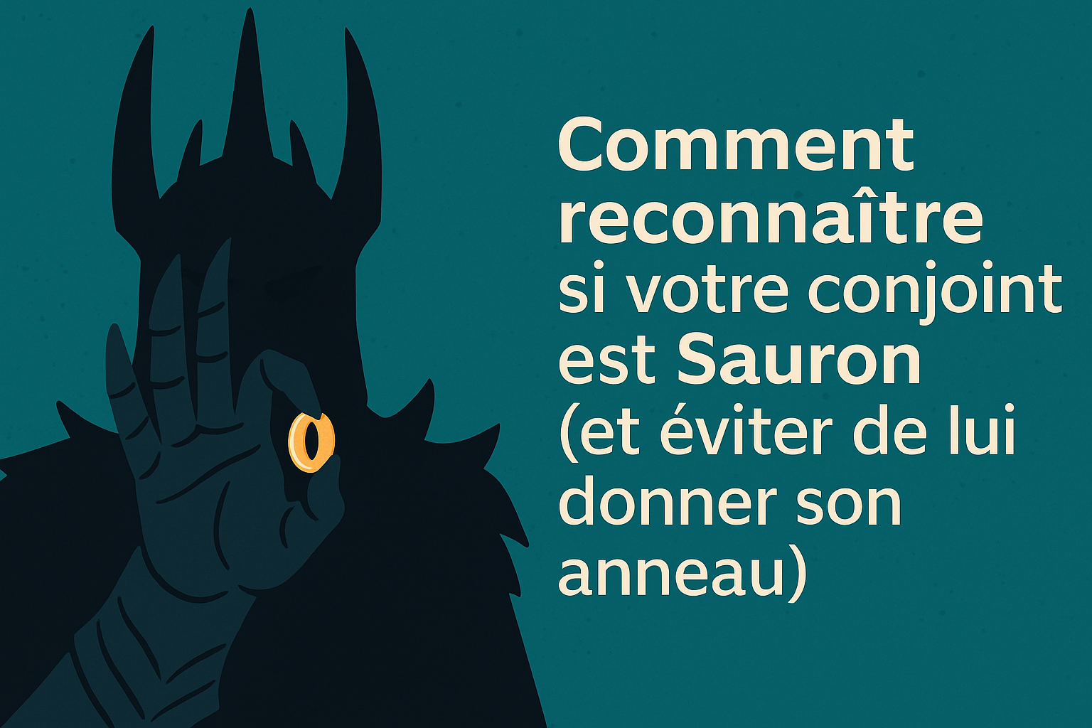 Comment reconnaître si votre conjoint est Sauron